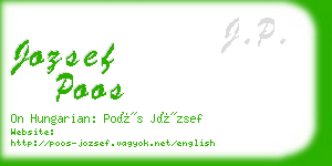 jozsef poos business card